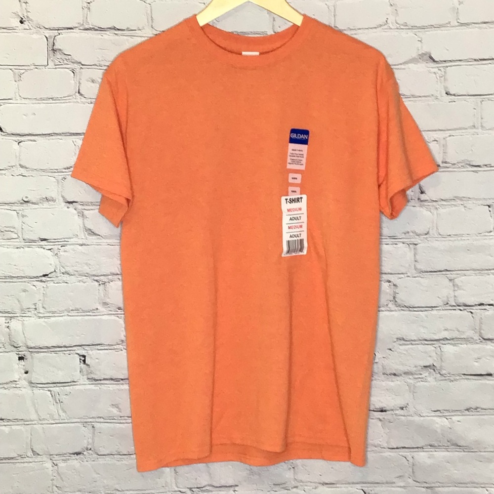 Gildan Orange Short Sleeve Crewneck T-Shirt Medium NWT